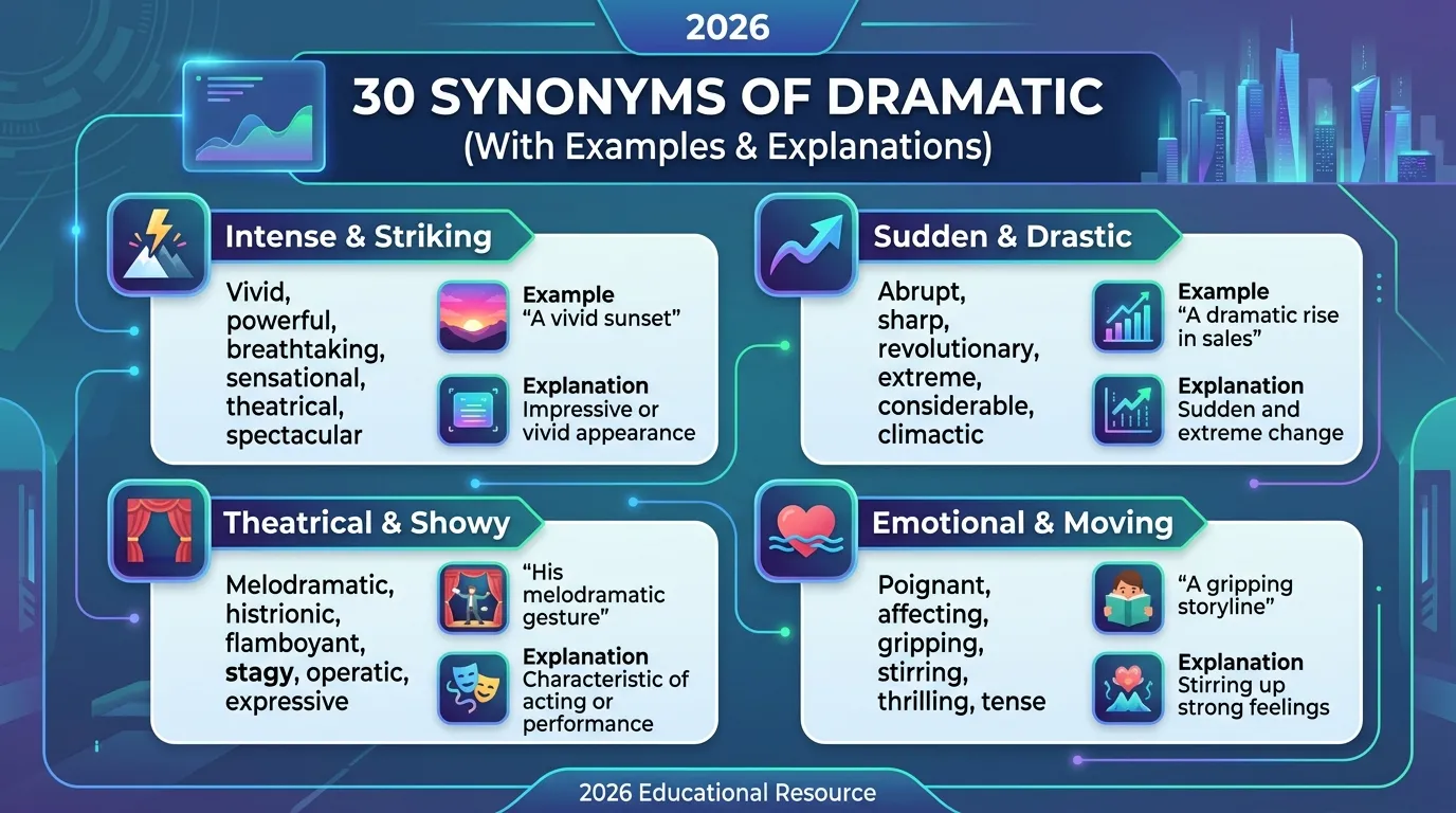 synonyms of dramatic