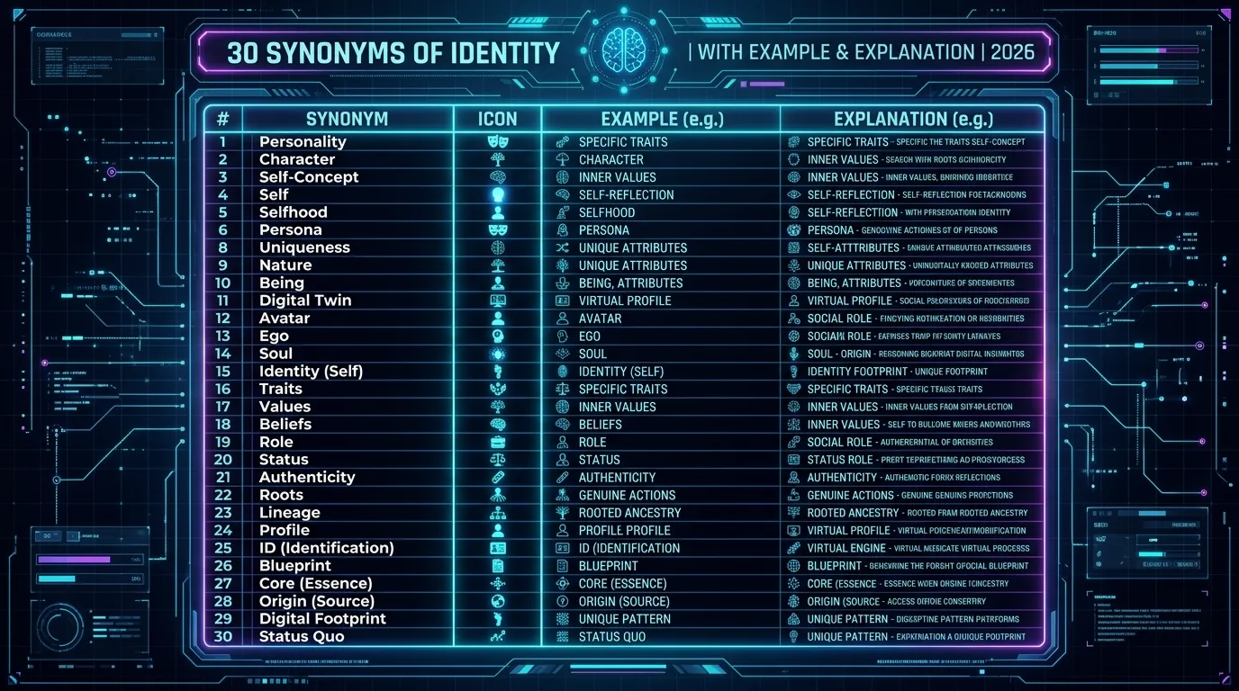 synonyms of identity