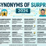 synonyms of surprised