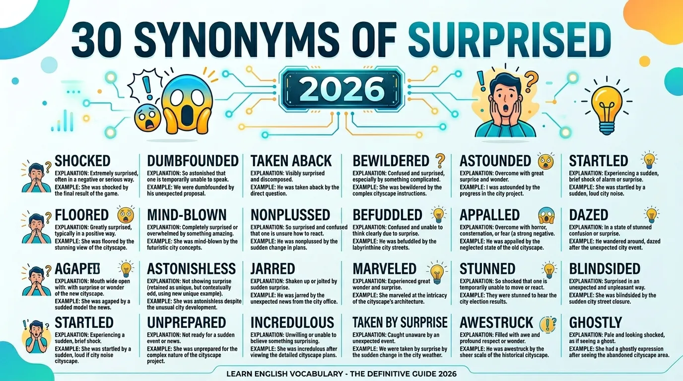 synonyms of surprised