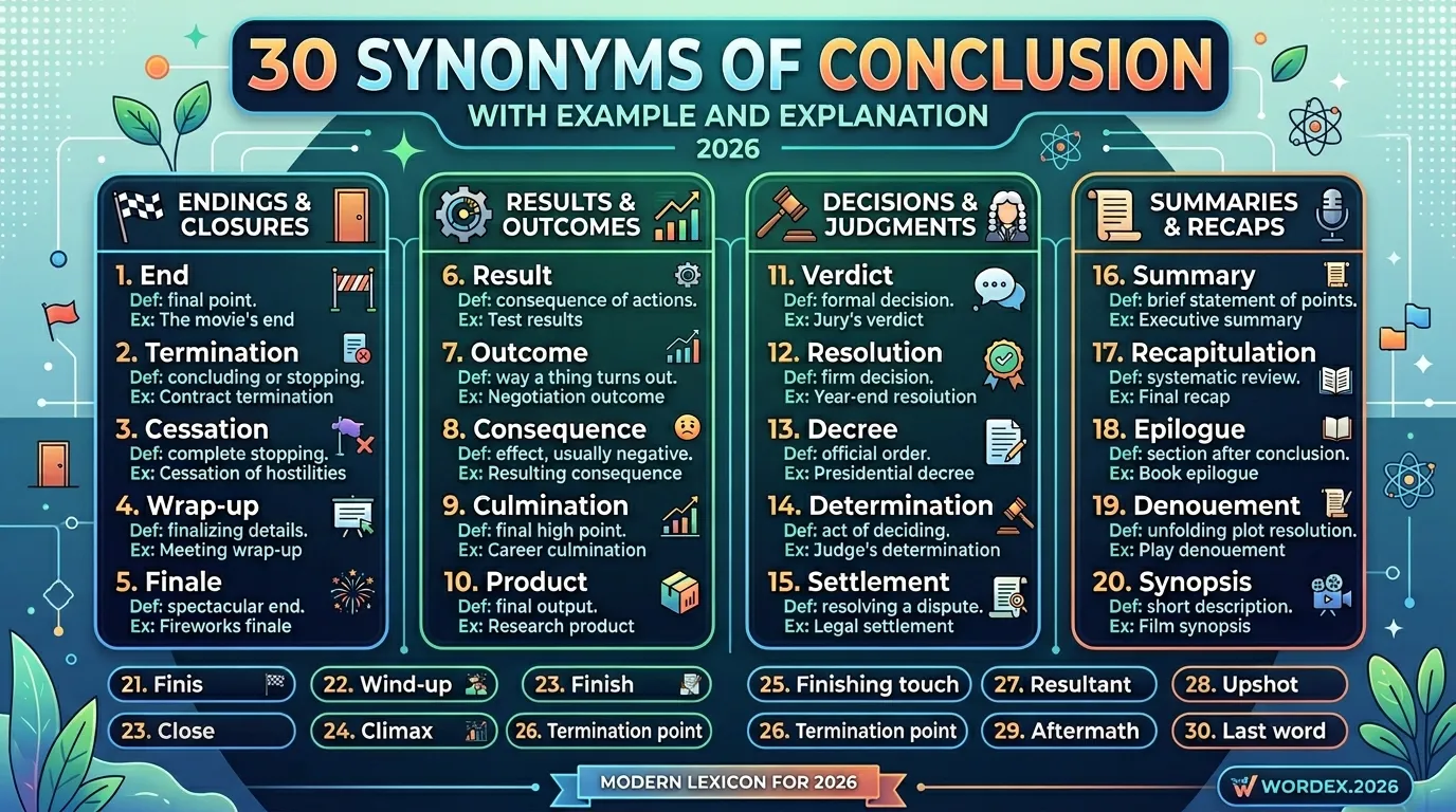 Synonyms of Conclusion