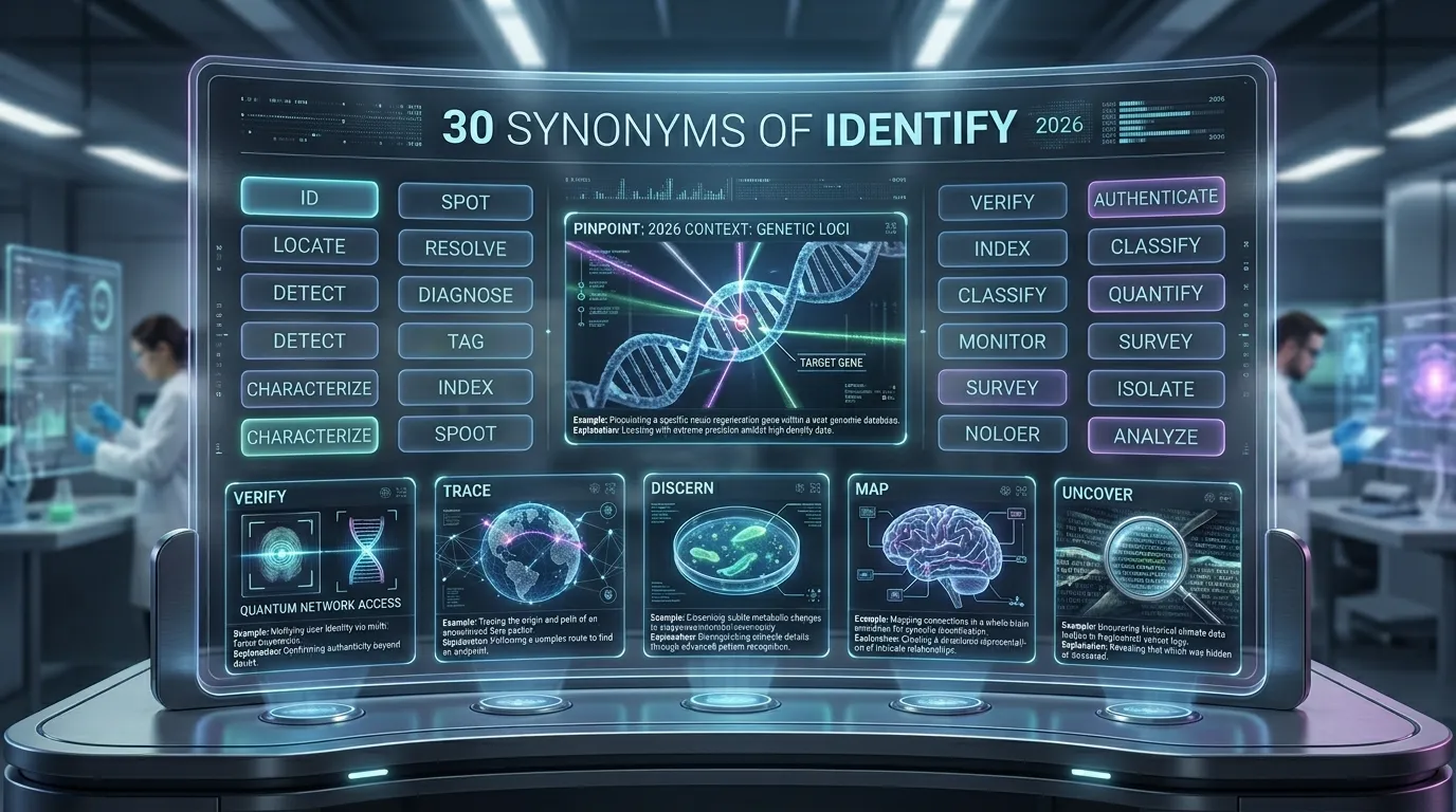 Synonyms of Identify