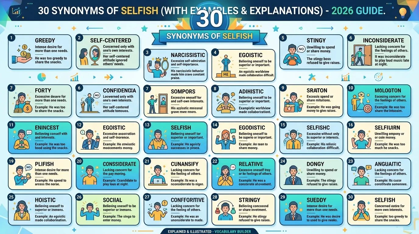 Synonyms of Selfish