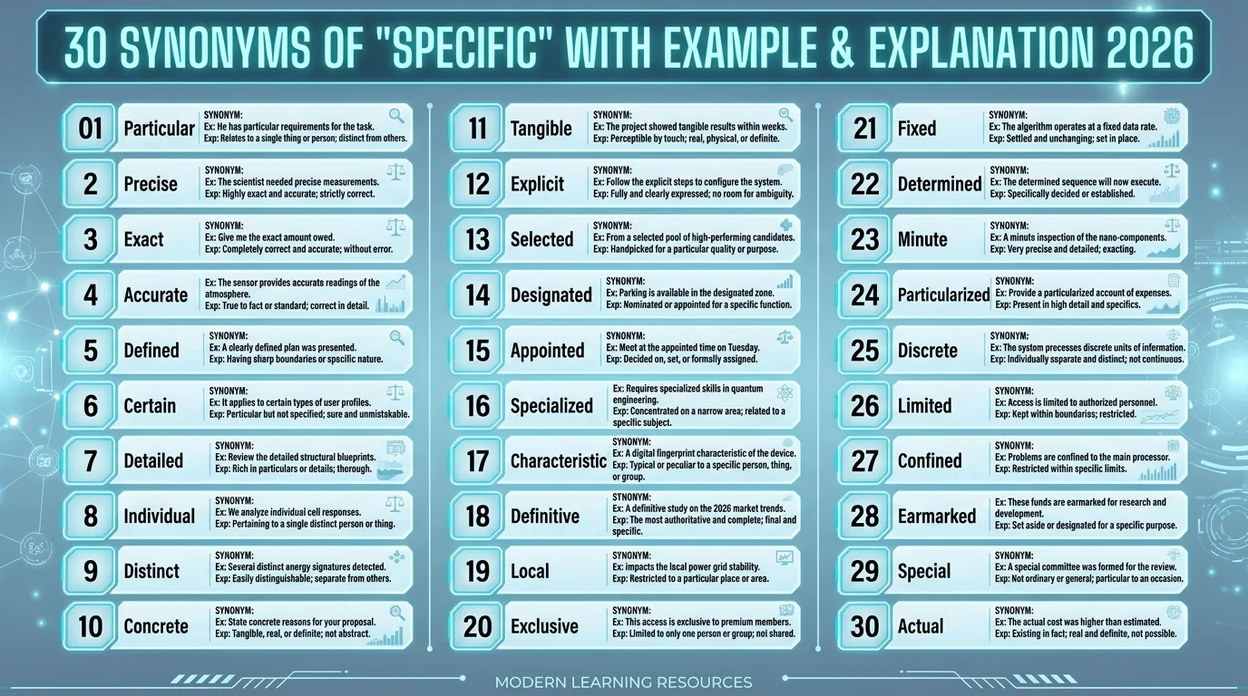 Synonyms of Specific