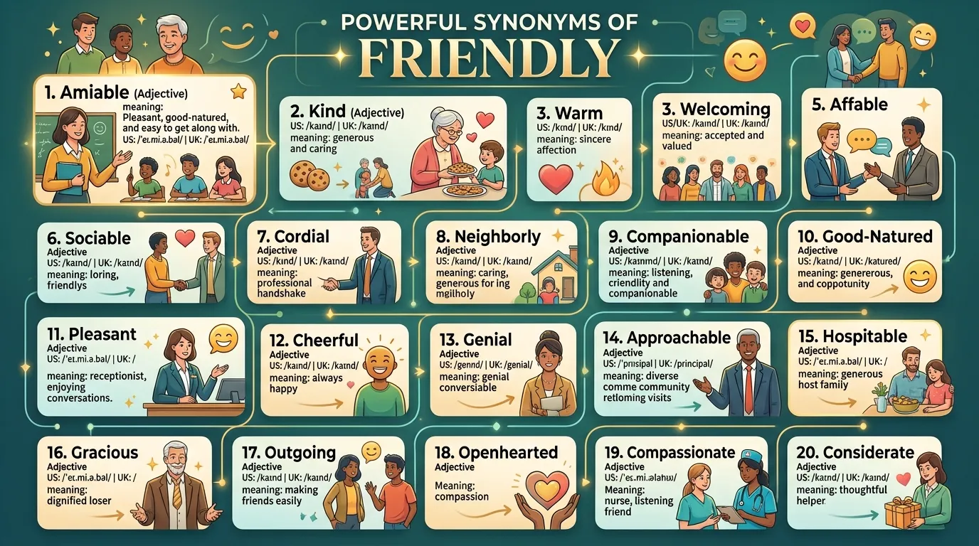 Synonyms of Friendly