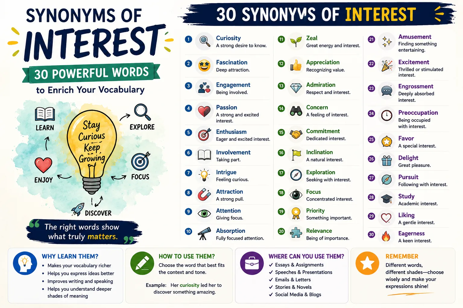 synonyms of interest