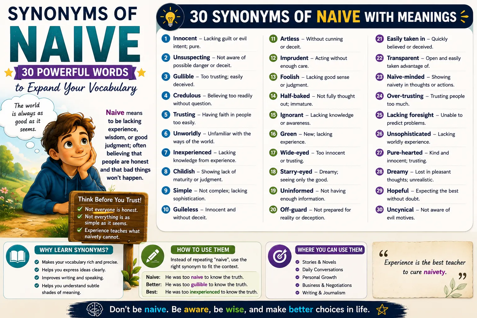 synonym of naive