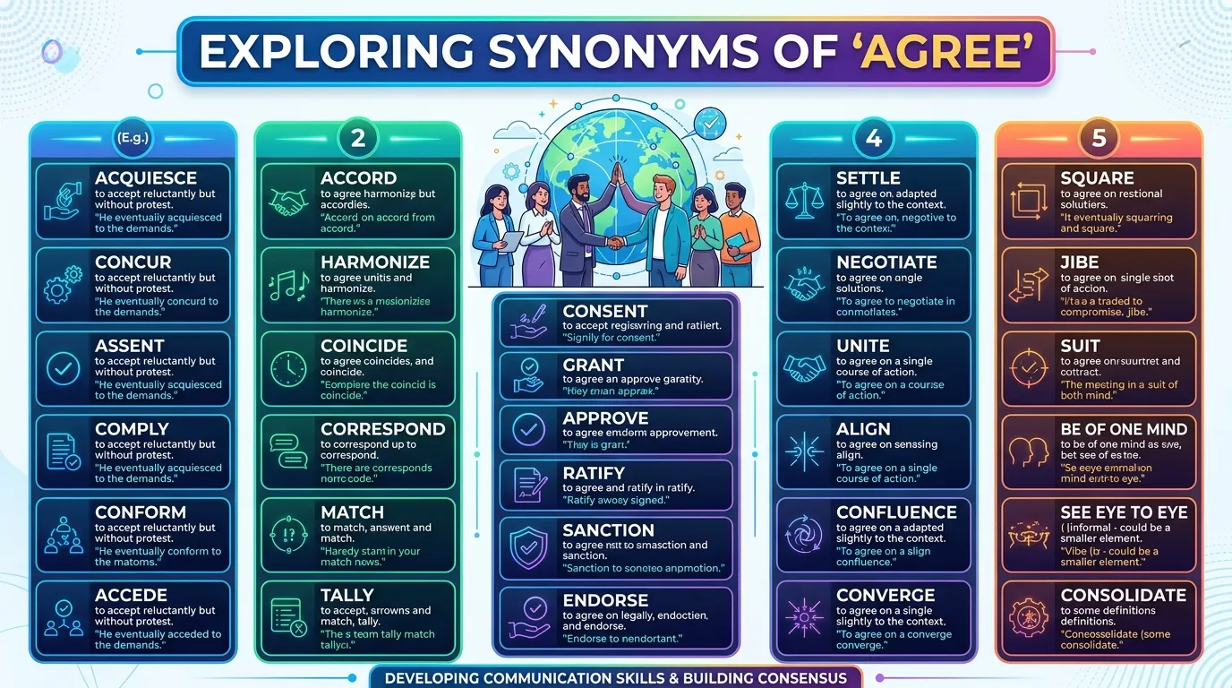 Synonyms for agree