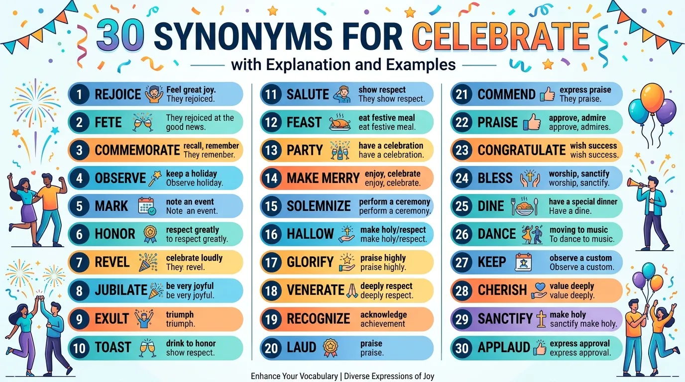 synonyms for celebrate
