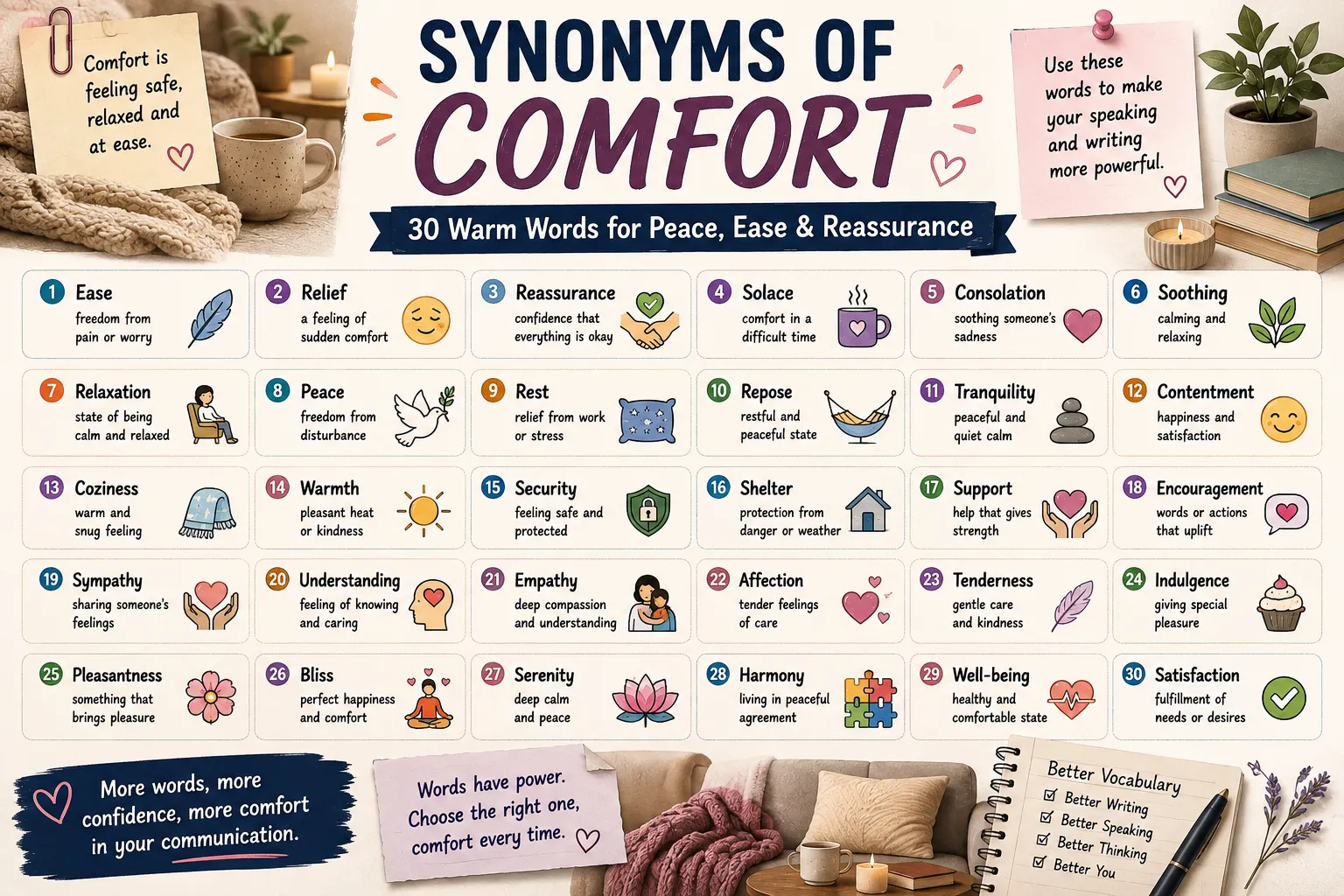 synonyms for comfort