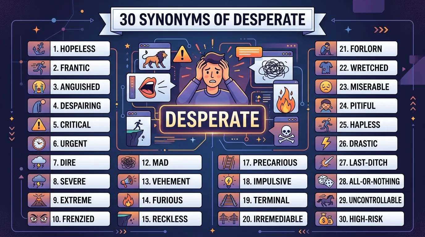 synonyms for desperate