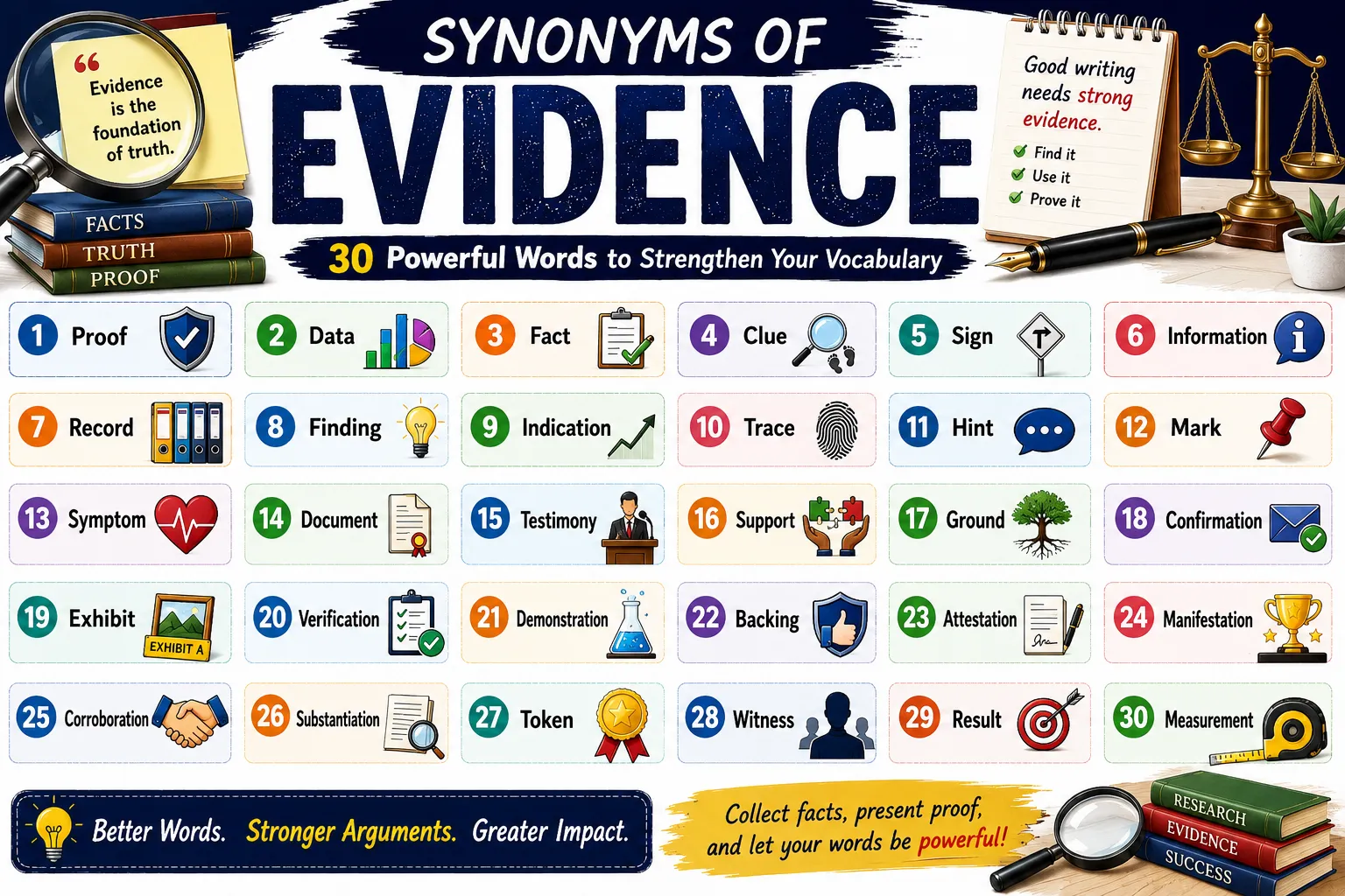 synonyms for evidence