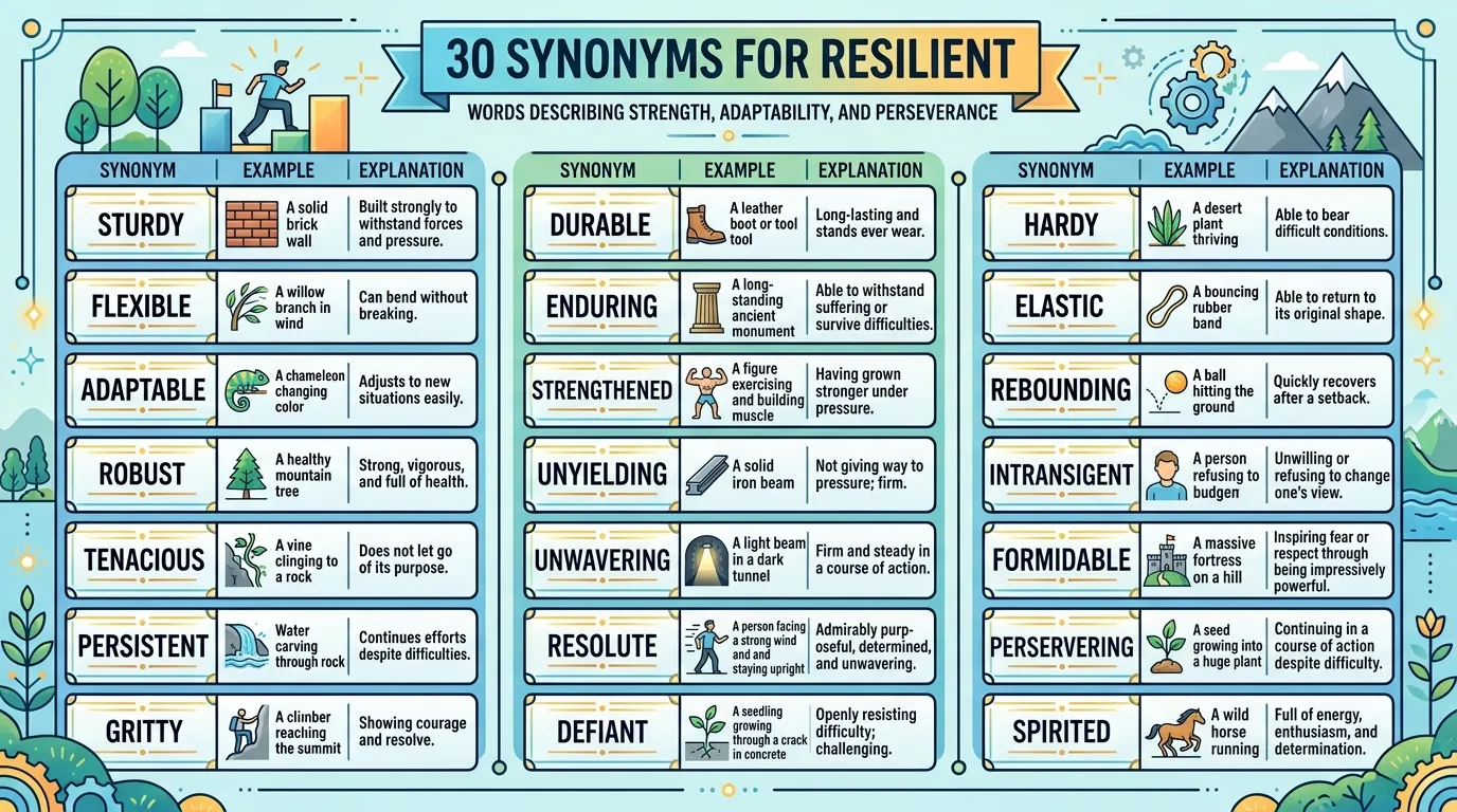 synonyms for resilient