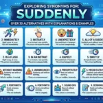 synonyms for suddenly