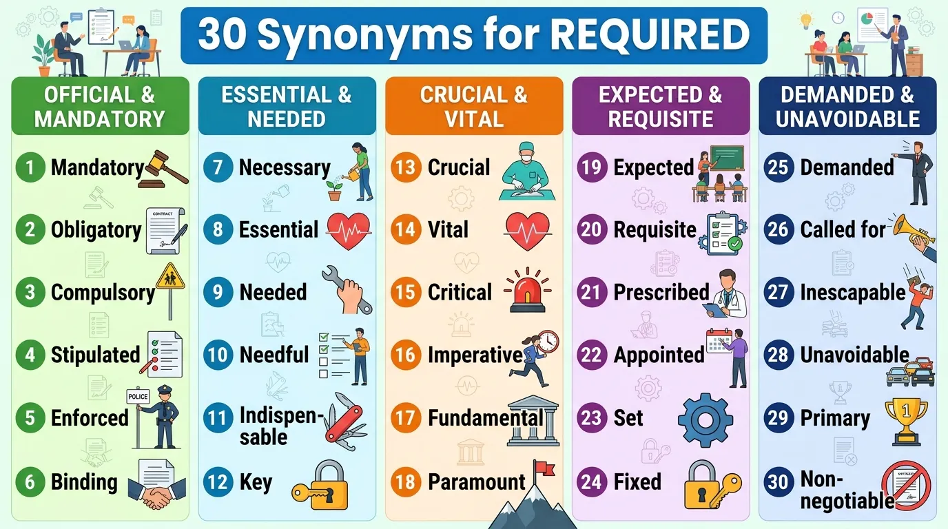 synonyms for required