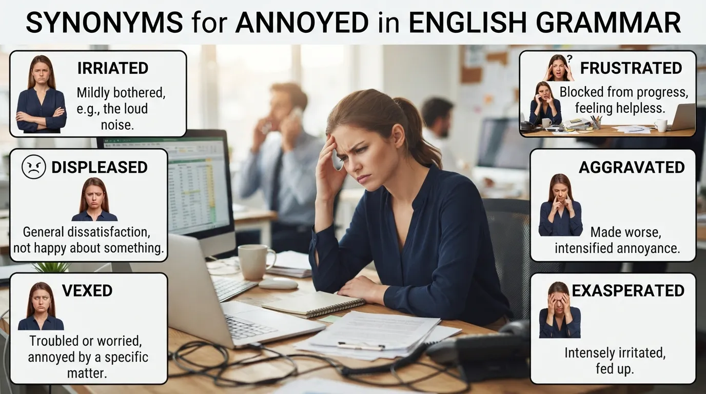 synonyms for annoyed