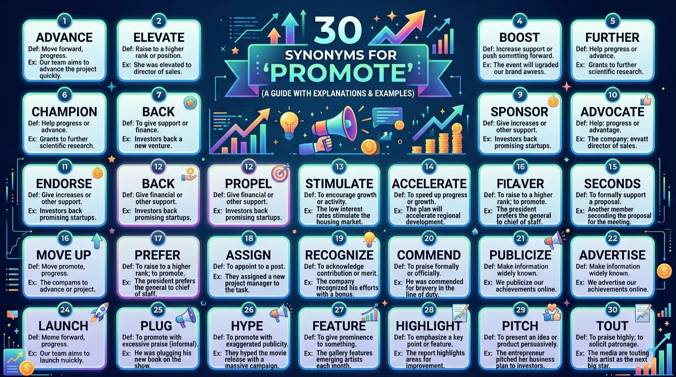 synonyms for promote