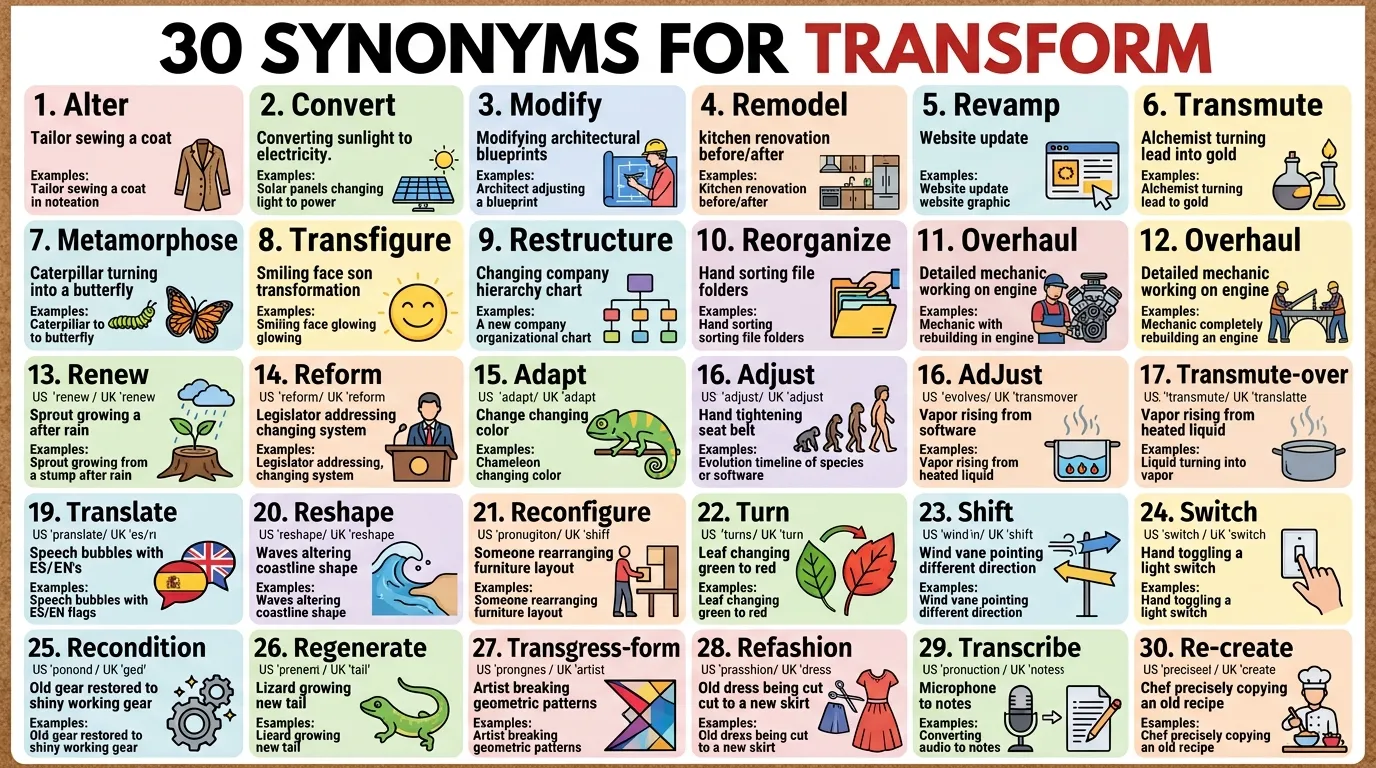 synonyms for transform