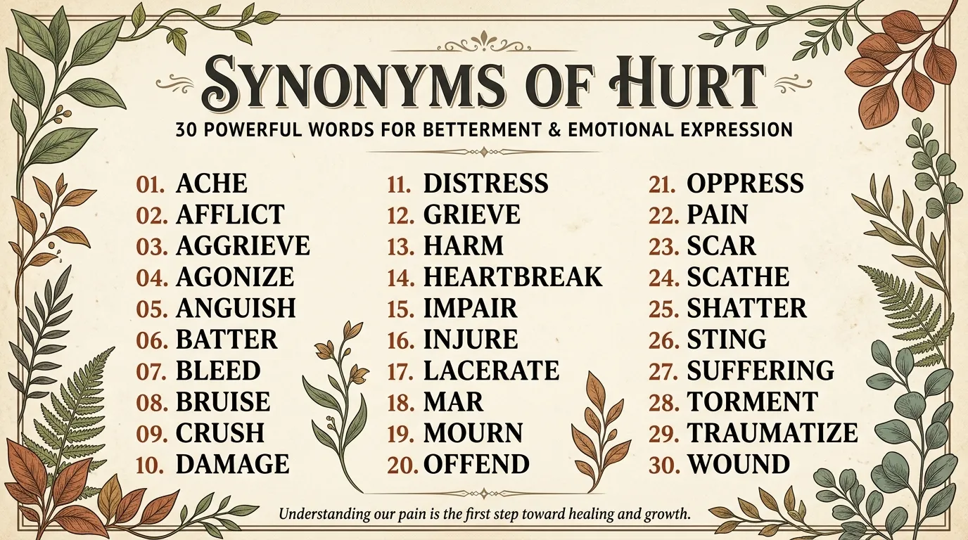 Synonyms of Hurt