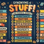 Synonyms of Stuff
