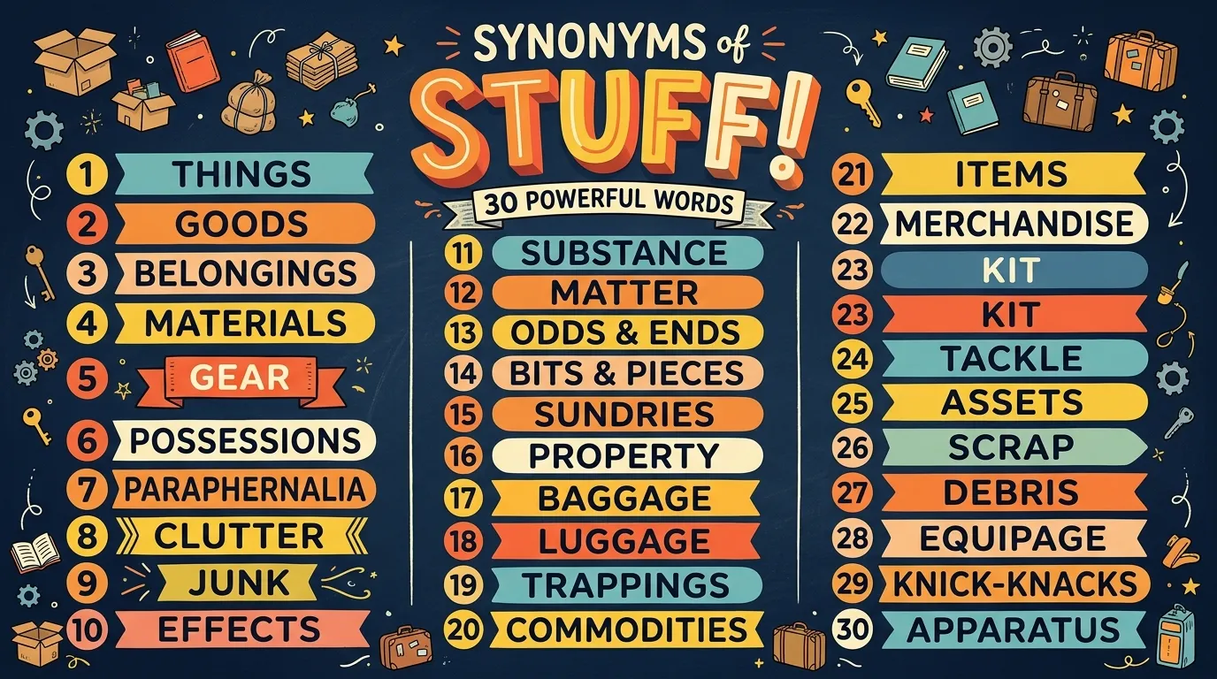 Synonyms of Stuff