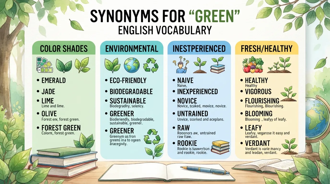 synonyms for green
